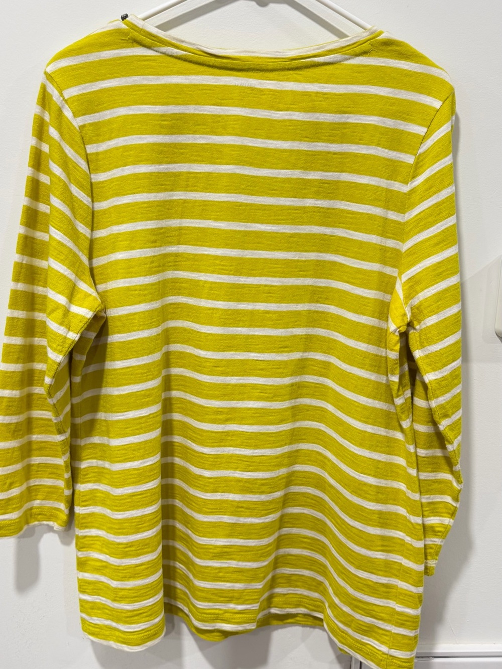 crown & ivy Yellow and White Striped Embellished Boatneck Top - Picture 6 of 7